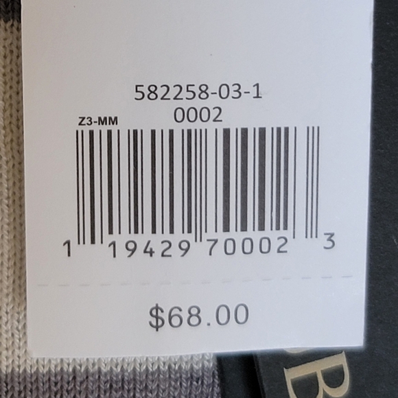 NWT Banana Republic Women's Silk And Cashmere Shirt - Gray and Cream Striped - Picture 9 of 9